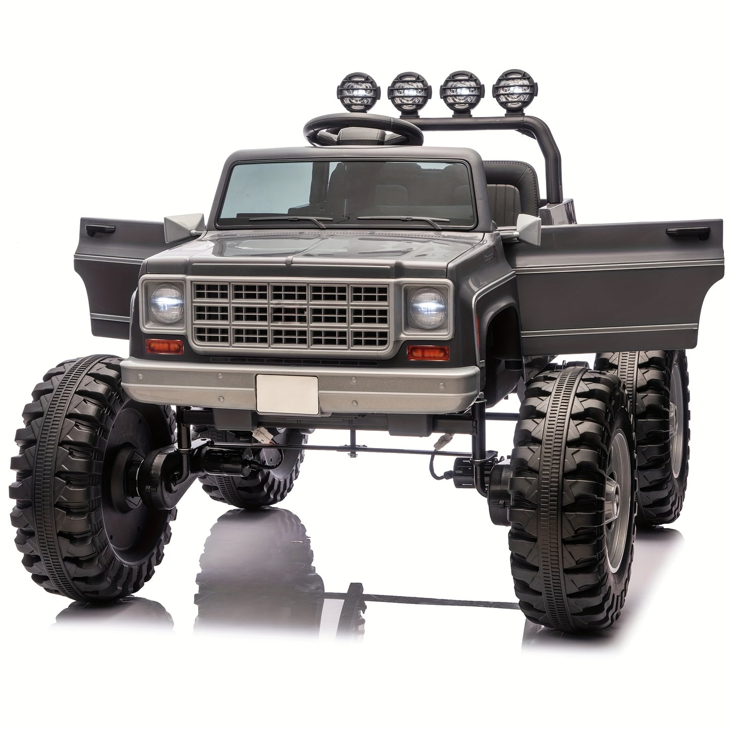 JOYRACER 24V - 4×200W Kids Ride-On Truck w/ Remote & Big Wheels | 2-Seater