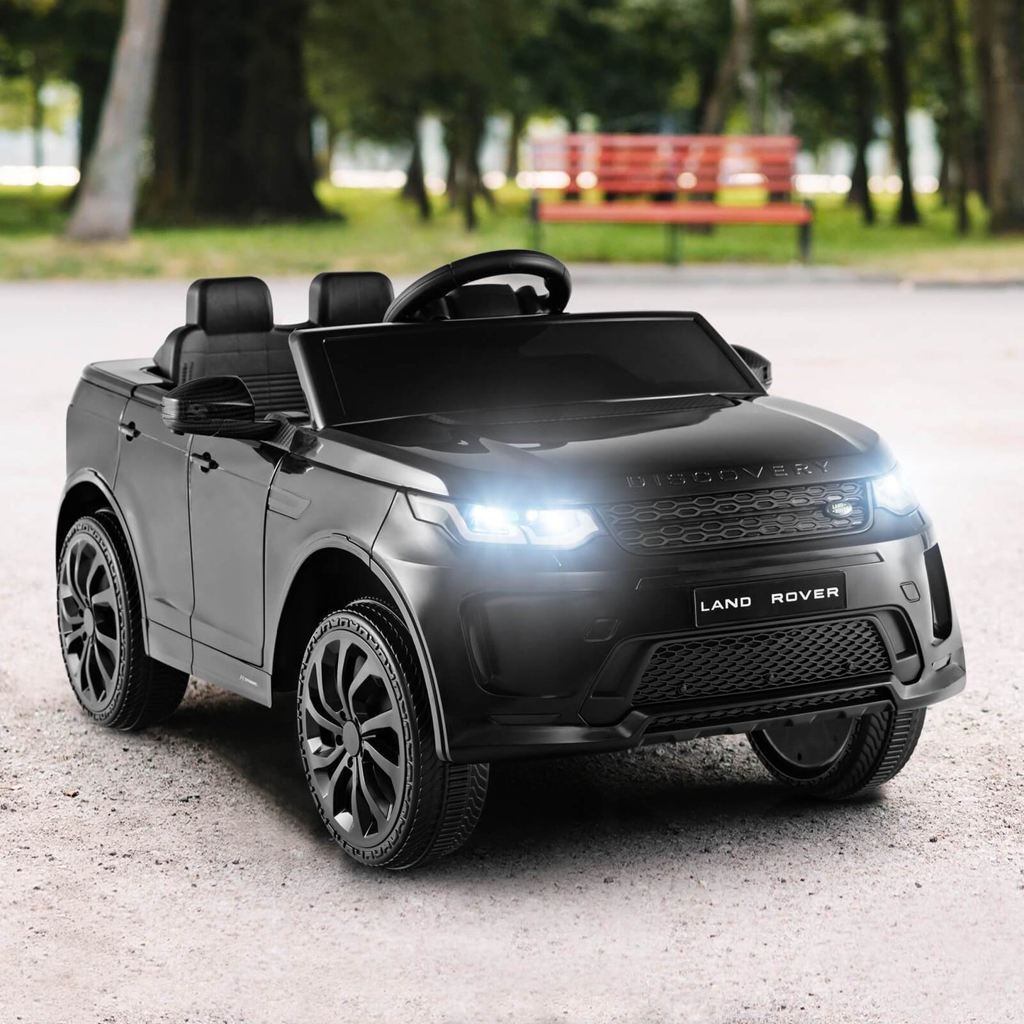 COSTWAY 12V Kids Ride On Car | Licensed Land Rover Electric Vehicle W/ Remote Control, Lockable Doors, Slow Start System, Light