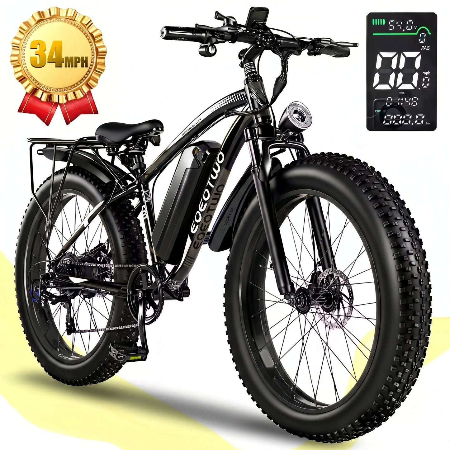 EOEOTWO Heavy-Duty E-Bike | 400 lbs Capacity | 65Nm Torque, 5 Riding Modes | Kids Rider