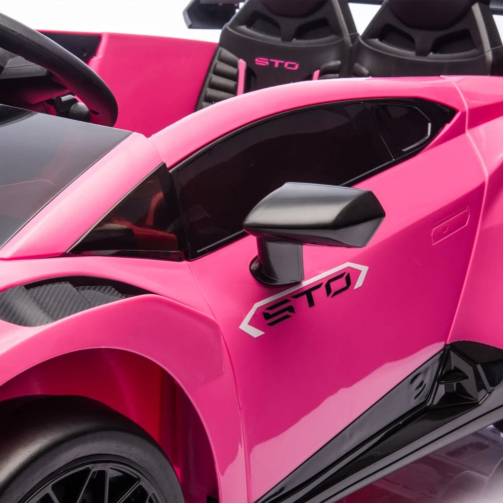 24V Licensed Lamborghini Huracan STO Ride On Super Car 360° Spin Drift LED Music - Best Gift for Kids