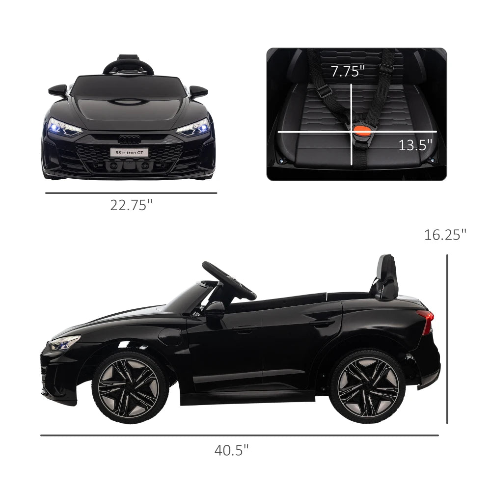 Aosom Kids Ride on Car 12V Licensed Audi RS E-tron GT 3.1 MPH Electric Car for Kids Ride-on Toy for Boys and Girls with Remote