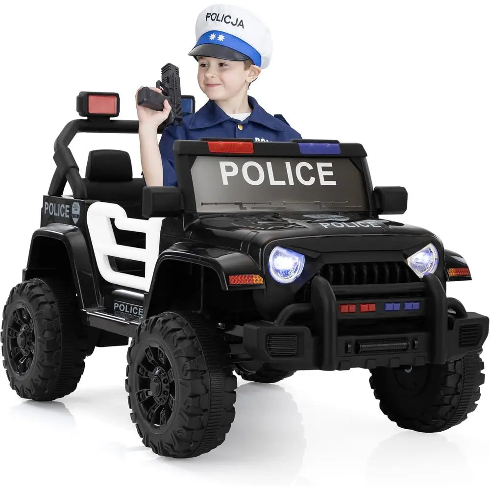 12V Kids Police Ride-On Jeep with Remote Control | Kids Rider