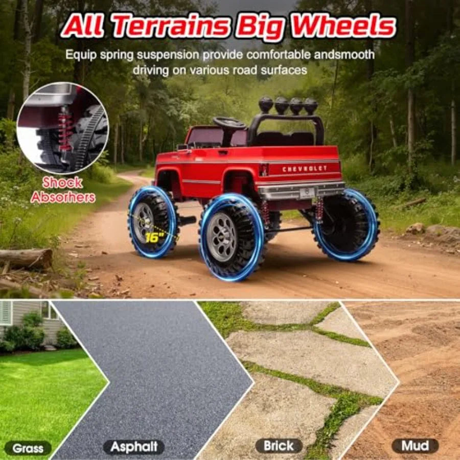 24V Kids Ride-On Truck Car w/ Steel Frame & Dual 200W Motors(Age: 3 to 10Y)