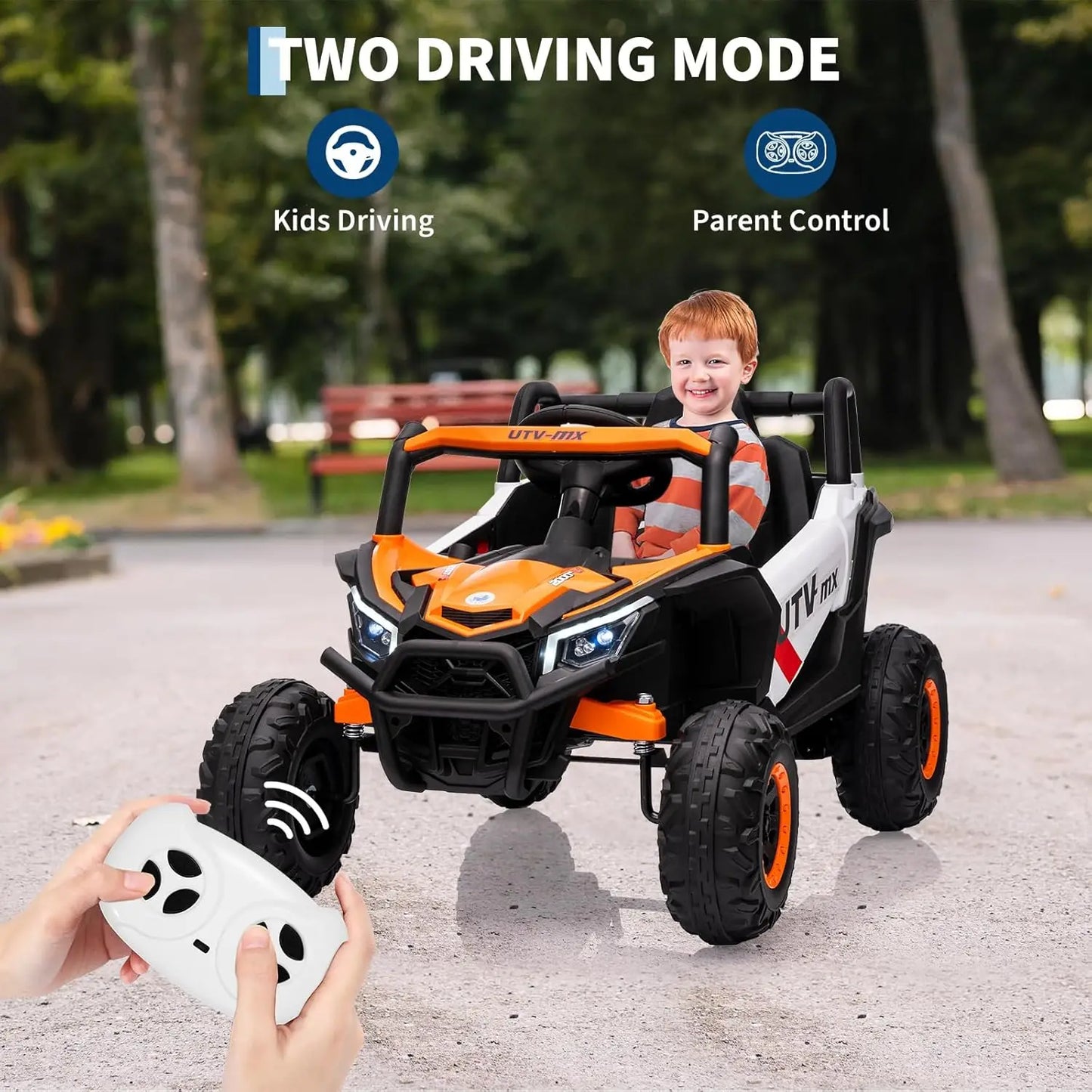 12V Beach Buggy Rambler Electric kids ride on car by Kids Rider - 4 Wheel Drive Electric with 4 Spring Suspension for Ages 3-10 Years