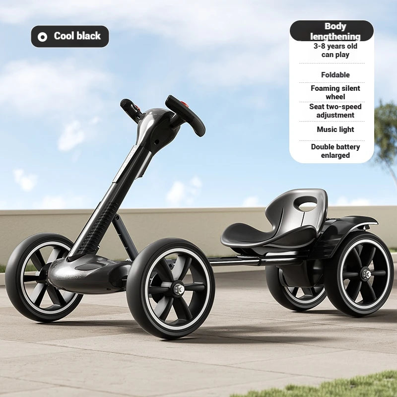 Battery Powered Kids Ride-On RC Kart | Remote Control & 4-Wheel Drive | Kids Rider(Age: 4-10Y)