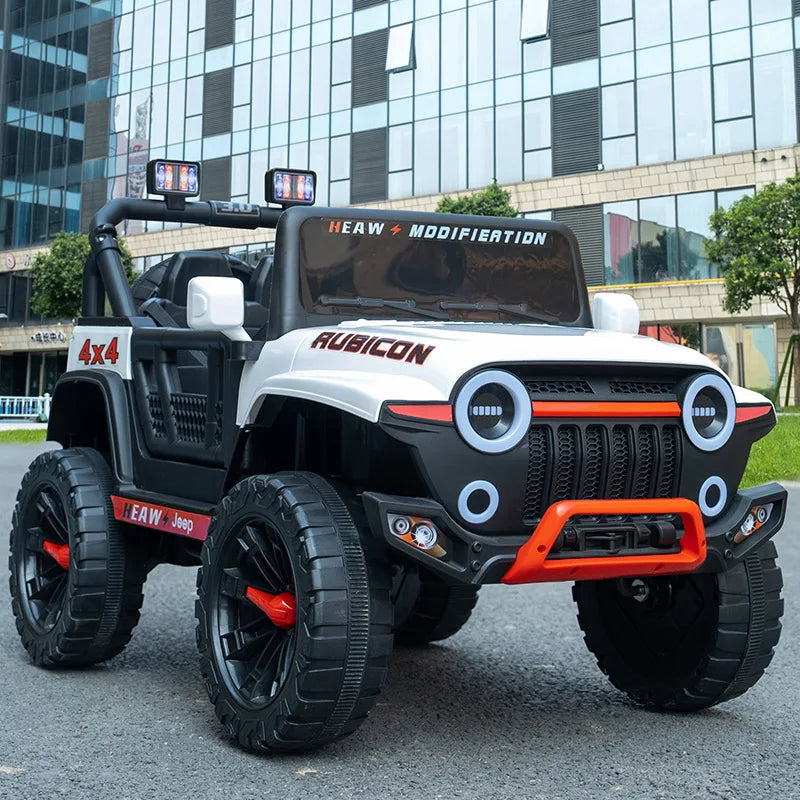12V Kids 4WD Off-Road Ride-On Car/Jeep w/ Remote & LED | 1-Seater