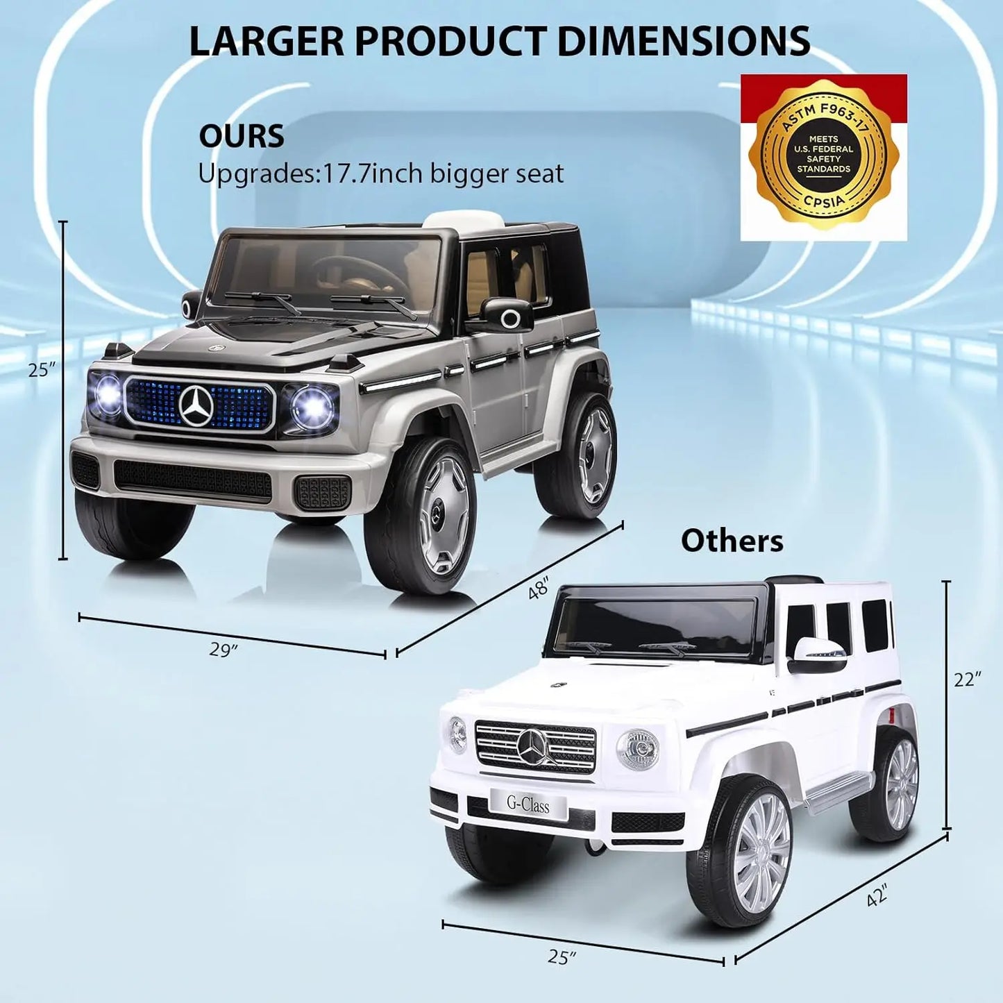 12V Licensed Mercedes-Benz EQG Kids Ride-On Car w/ Remote