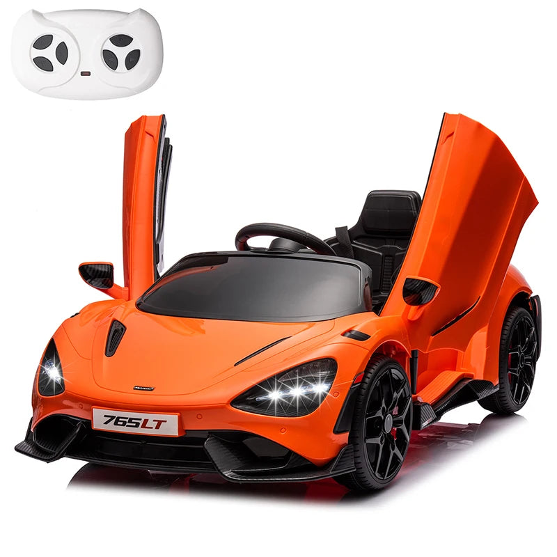Licensed McLaren 765LT 12V Kids Ride-On Car w/ Hydraulic Doors