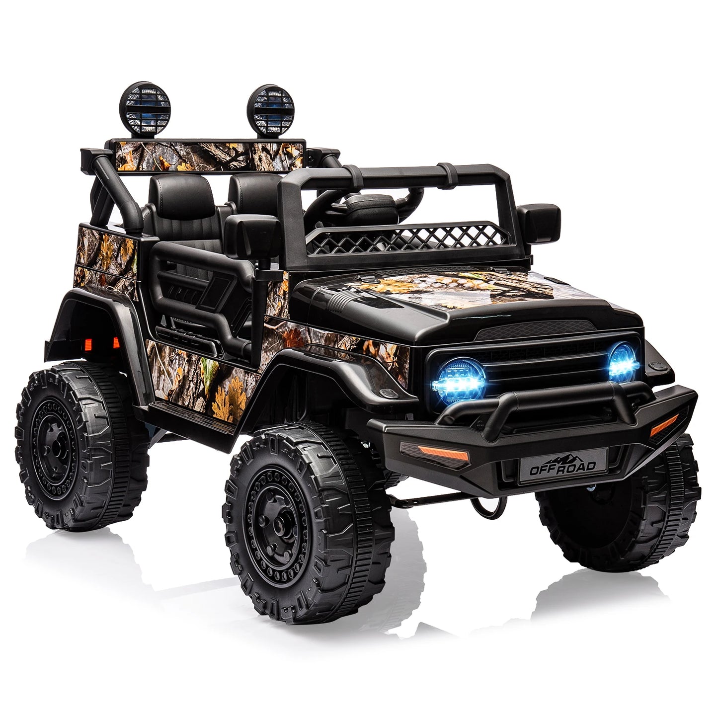 12V Kids Ride-On Truck for Kids w/ Remote, Bluetooth & LED |2-Seater | Off Road Drive