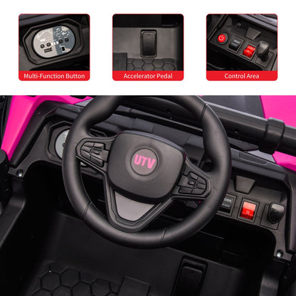 24V Electric UTV Ride-On Buggy for Big Kids( 5+ Years) - All-Terrain Kids UTV