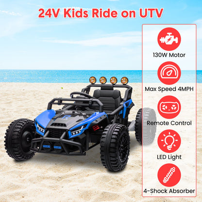 24V Electric UTV Ride-On Buggy for Big Kids( 5+ Years) - All-Terrain Kids UTV
