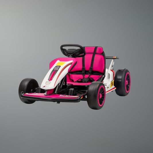 24V Electric Drift Go Kart for Kids w/ Music & Safety Belt