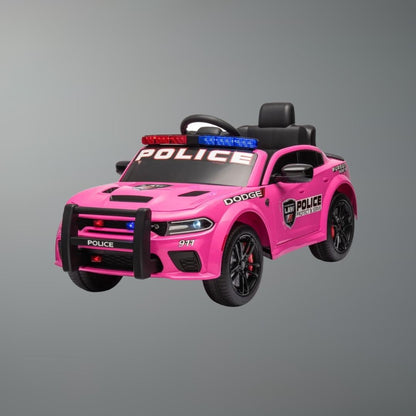 Licensed Dodge Charger 12V Kids Ride-On Police Car w/ Remote & Lights