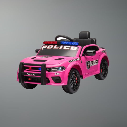 Licensed Dodge Charger 12V Kids Ride-On Police Car w/ Remote & Lights