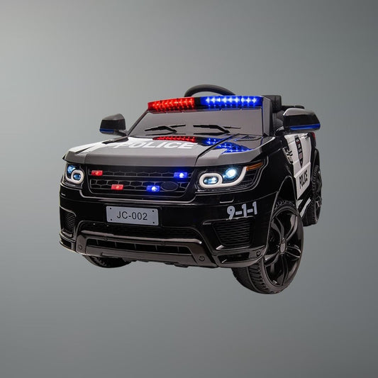 12V - 4 Wheel Drive Big Size Kids Ride-On Police SUV Truck w/ Parental Remote & Siren | (Recommended Age - 3 to 10 Years )