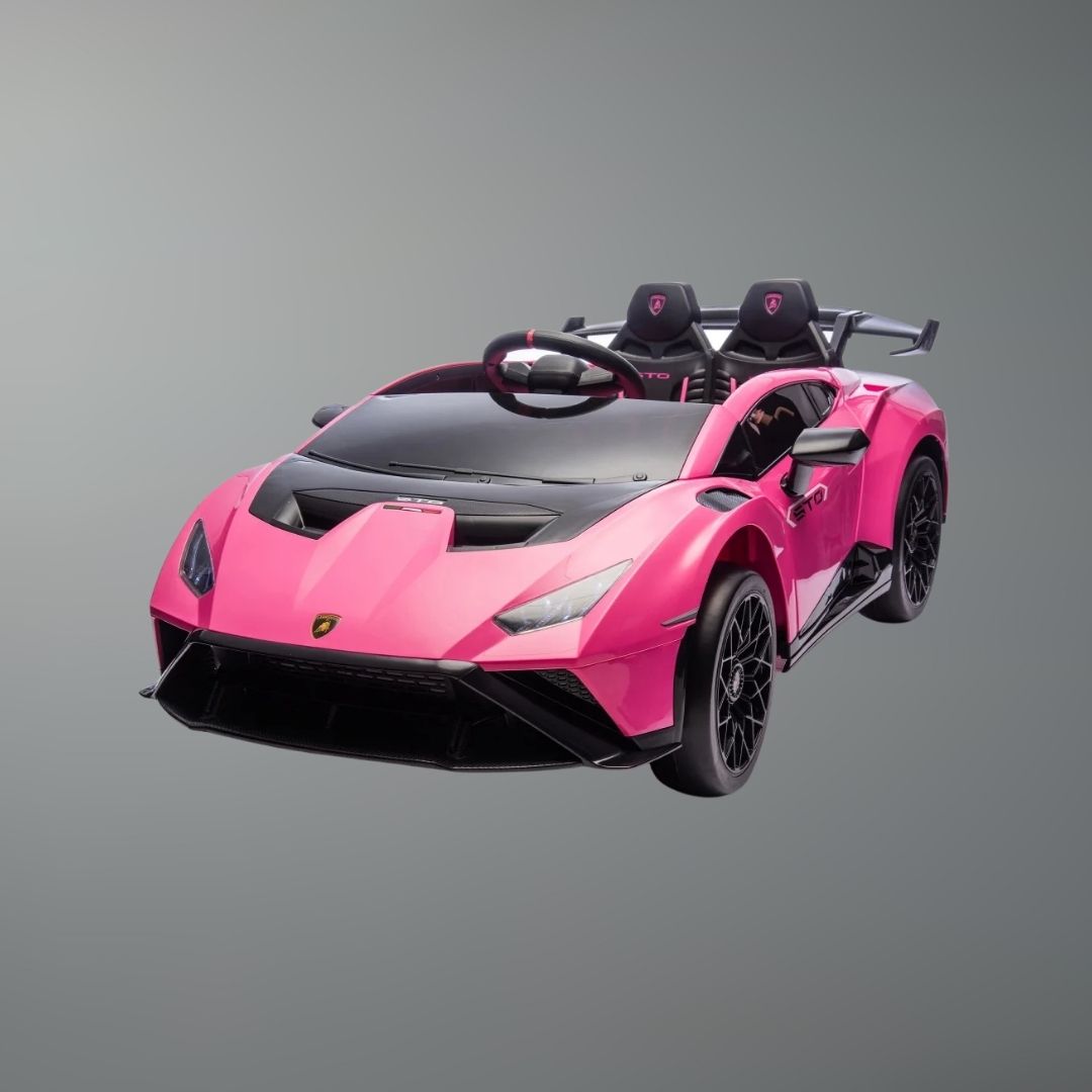 24V Licensed Lamborghini Huracan STO Ride On Super Car 360° Spin Drift LED Music - Best Gift for Kids