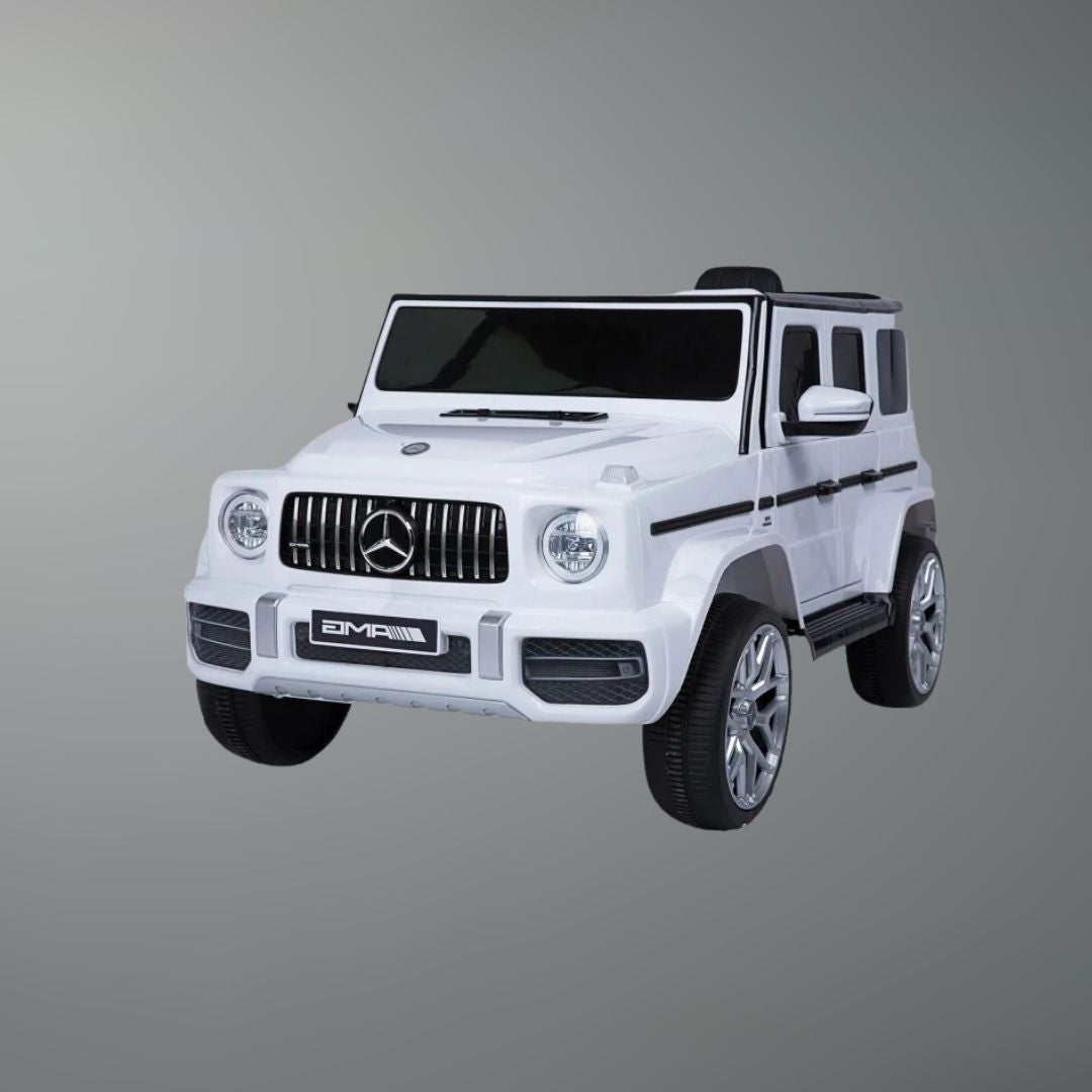 12V Mercedes-AMG White Kids Ride-On Car w/ Remote & Suspension