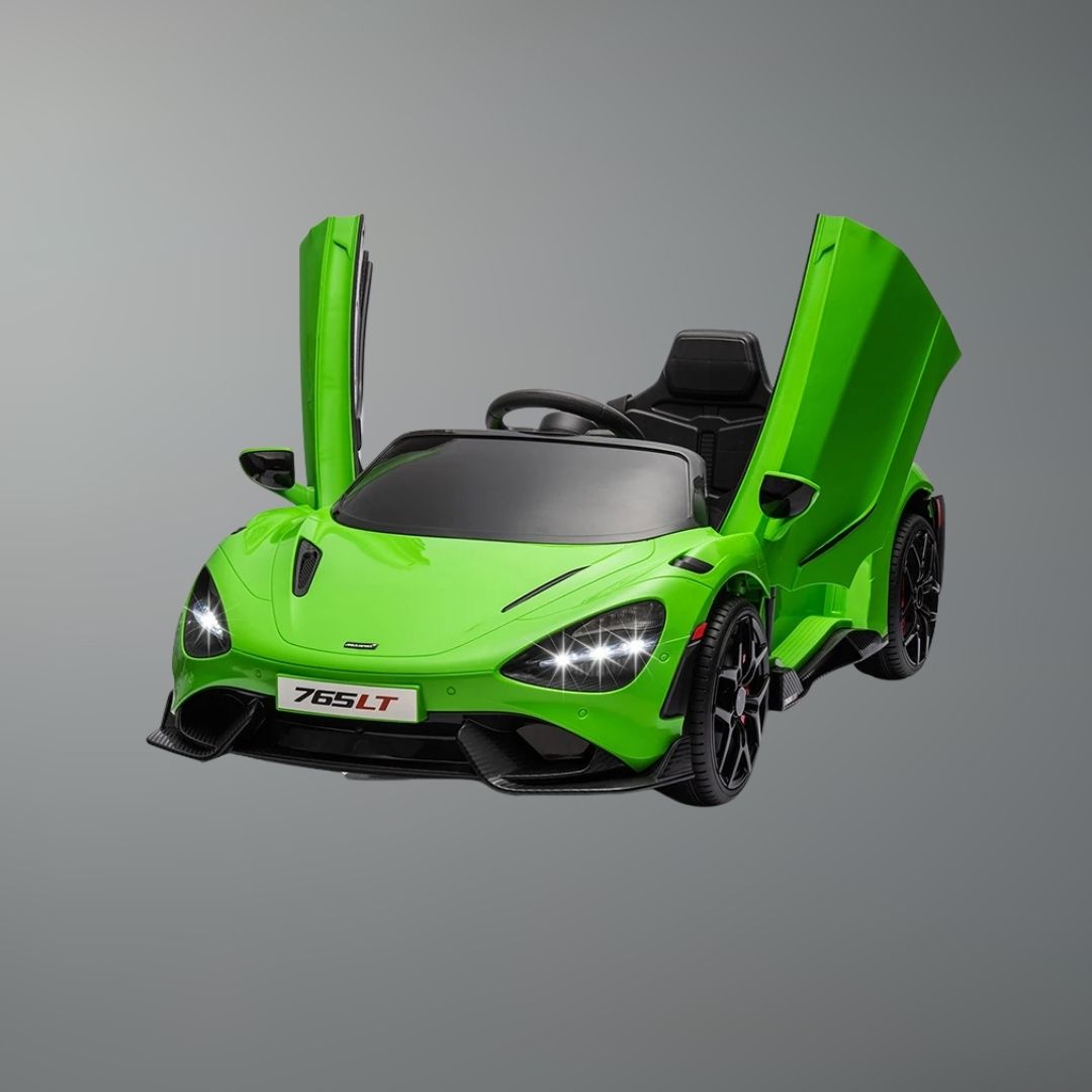 12V Licensed McLaren 765LT Kids Ride-On Car w/ Hydraulic Doors | Real Kids Driving Car