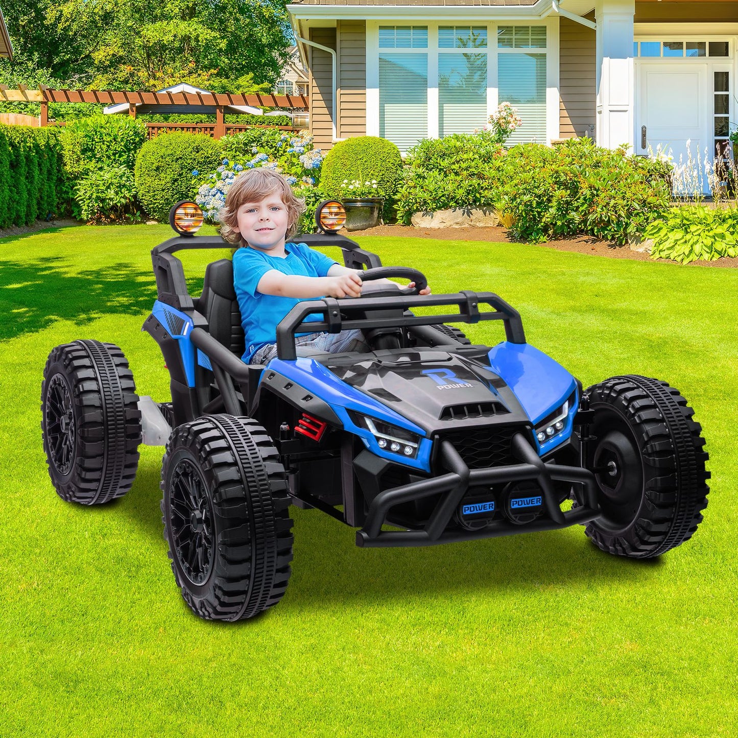 24V Electric UTV Ride-On Buggy for Big Kids( 5+ Years) - All-Terrain Kids UTV