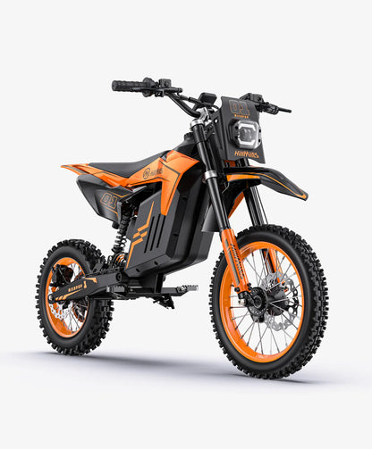 48V HillMiles MilePop Electric Dirt Bike for Teens Adults with Dual Suspension, Hydraulic Brakes, Off-Road Tires