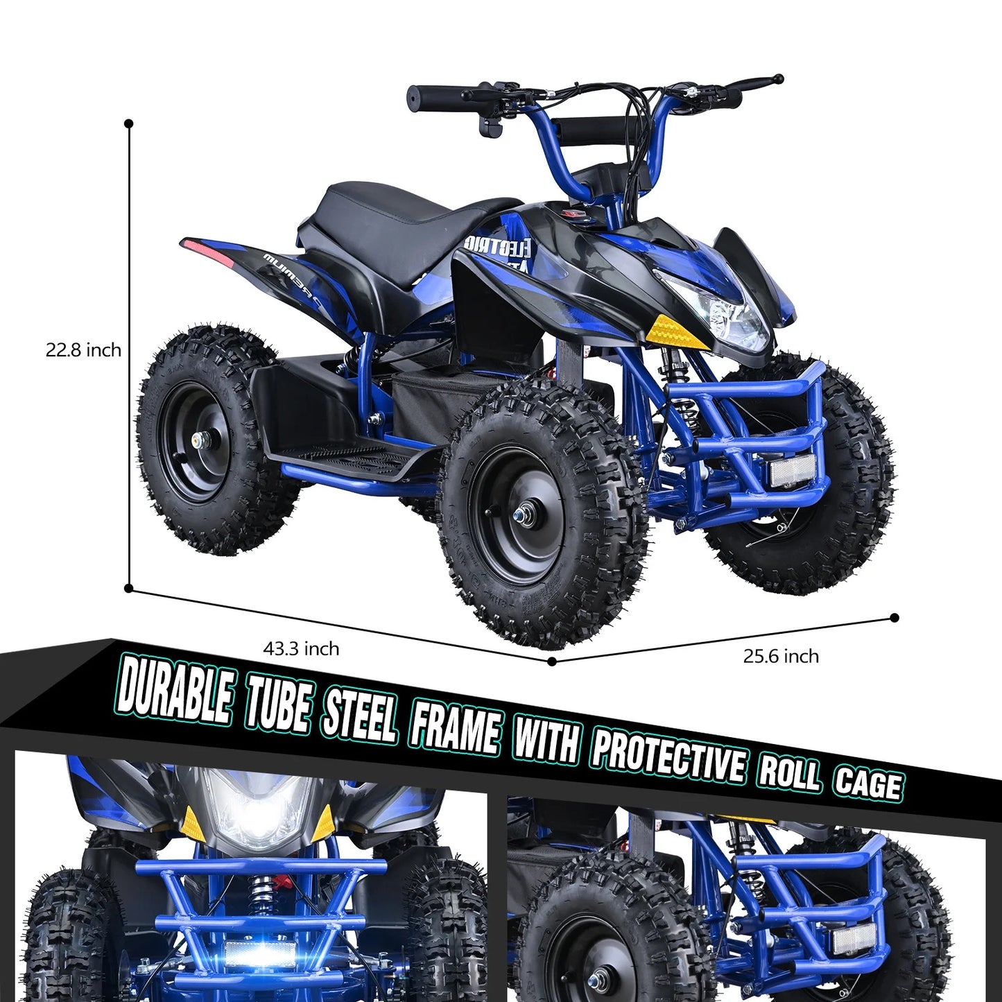 Hoverheart 36V 500W Electric ATV Dirt Quad w/ Disc Brakes | 15 mph