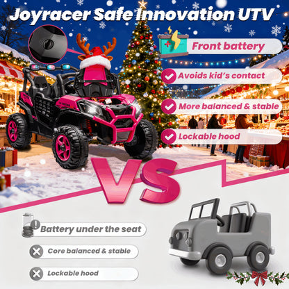 JOYRACER 24V XL Kids UTV | 4WD, Parent Remote, 2-Seater | The Ultimate Adventure Ride!