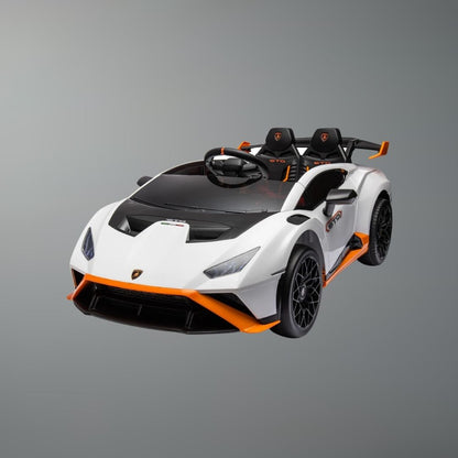 24V Licensed Lamborghini Huracan STO Kids Electric Ride-On Drift Car: 360° Spin