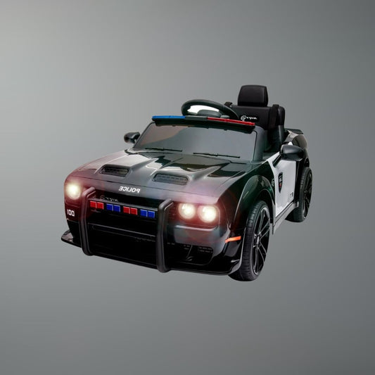 12V Kids Electric Ride-On Police Car with Remote & LED | Kids Rider(Recommended Age - 3-6 Years)