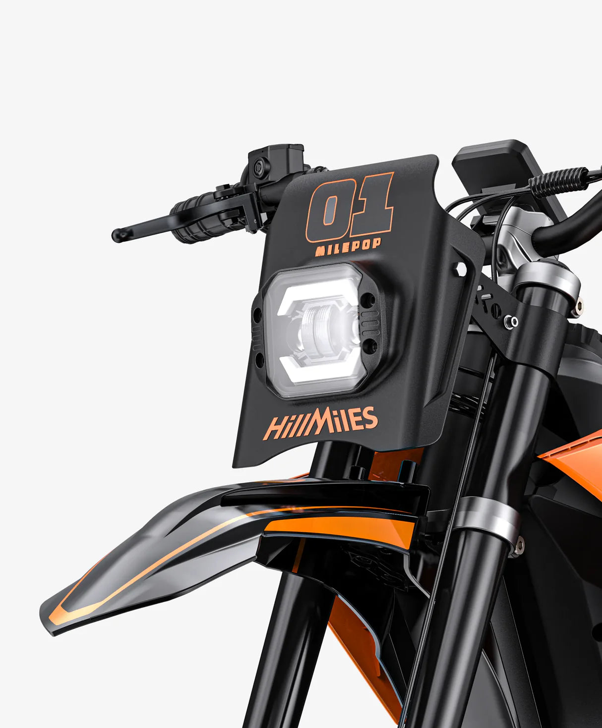48V HillMiles MilePop Electric Dirt Bike for Teens Adults with Dual Suspension, Hydraulic Brakes, Off-Road Tires