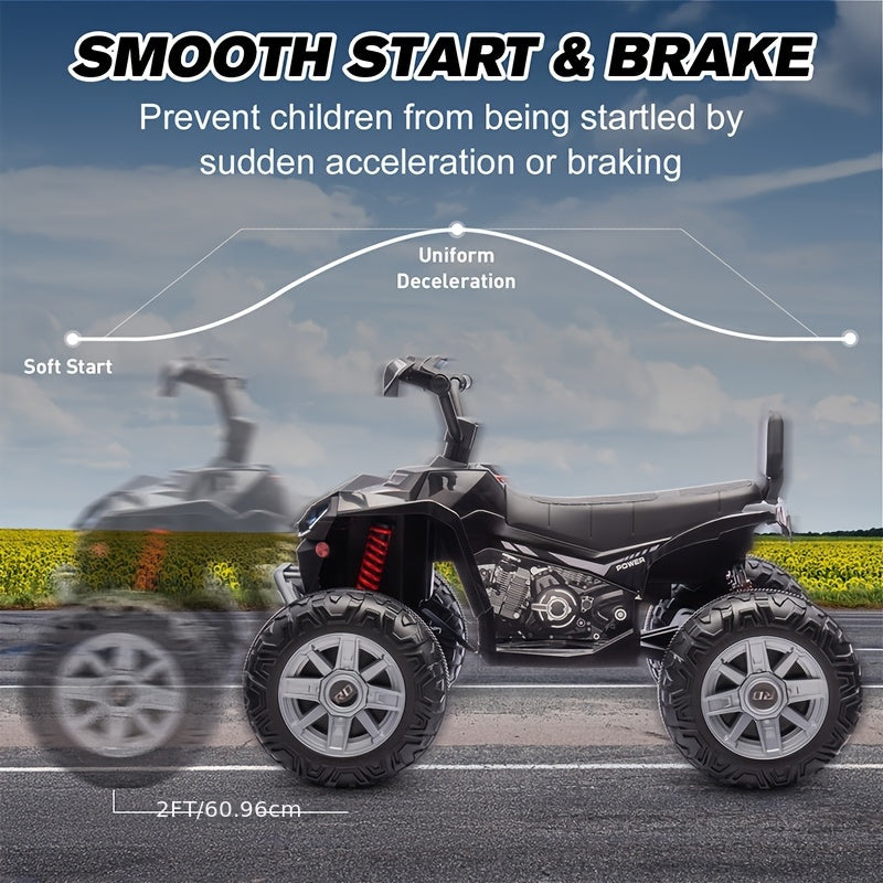 24V Kids Electric ATV for Kids | 4-Wheeler Drive ATV | Battery Powered Electric Vehicle for Kids | Music,Spring Suspension