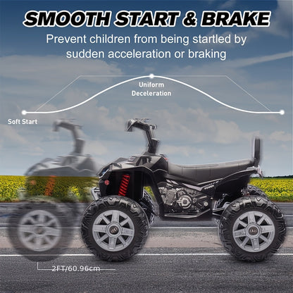 24V Kids Electric ATV for Kids | 4-Wheeler Drive ATV | Battery Powered Electric Vehicle for Kids | Music,Spring Suspension