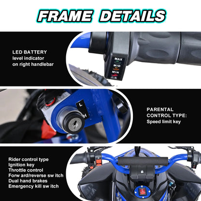 Hoverheart 36V 500W Electric ATV Dirt Quad w/ Disc Brakes | 15 mph