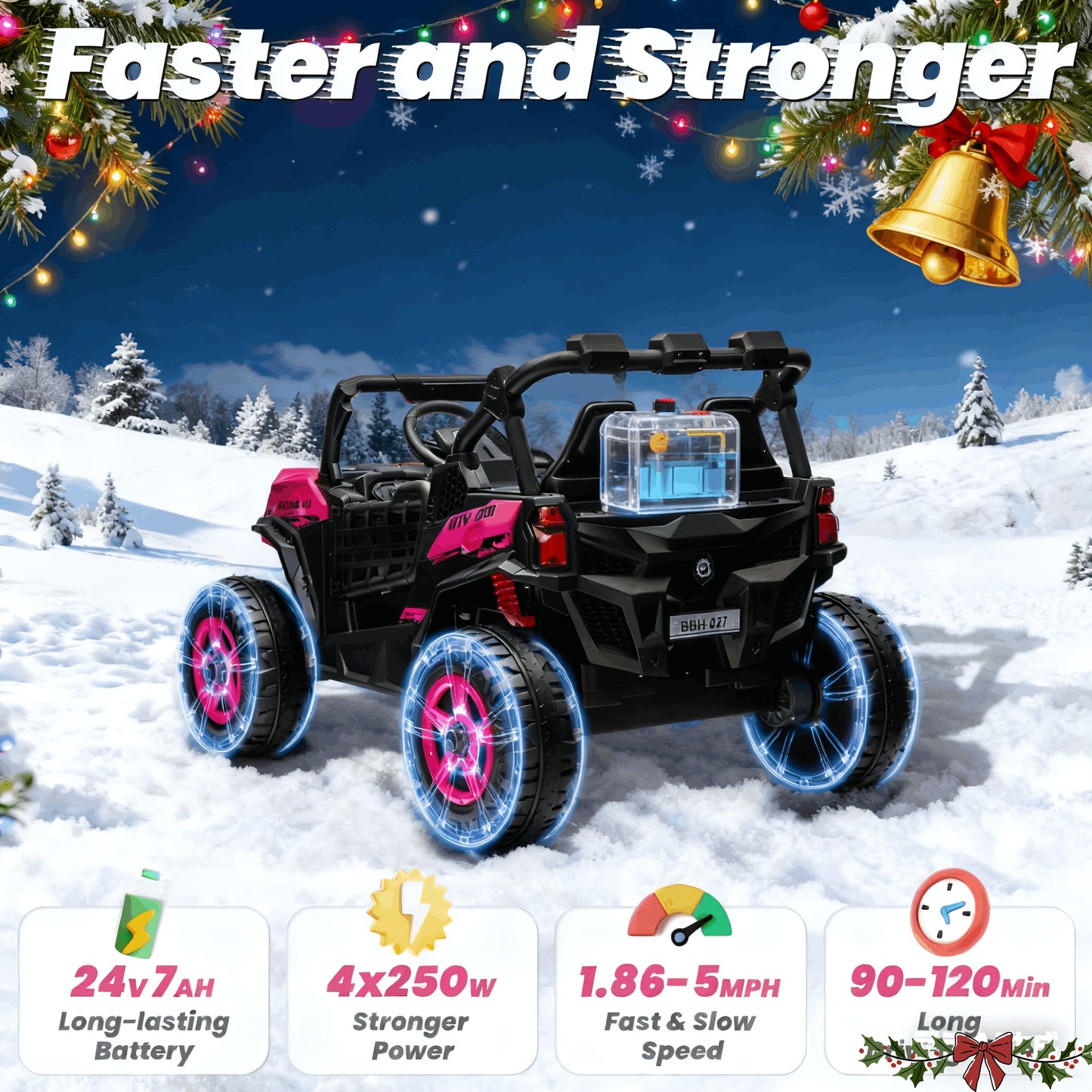 JOYRACER 24V XL Kids UTV | 4WD, Parent Remote, 2-Seater | The Ultimate Adventure Ride!