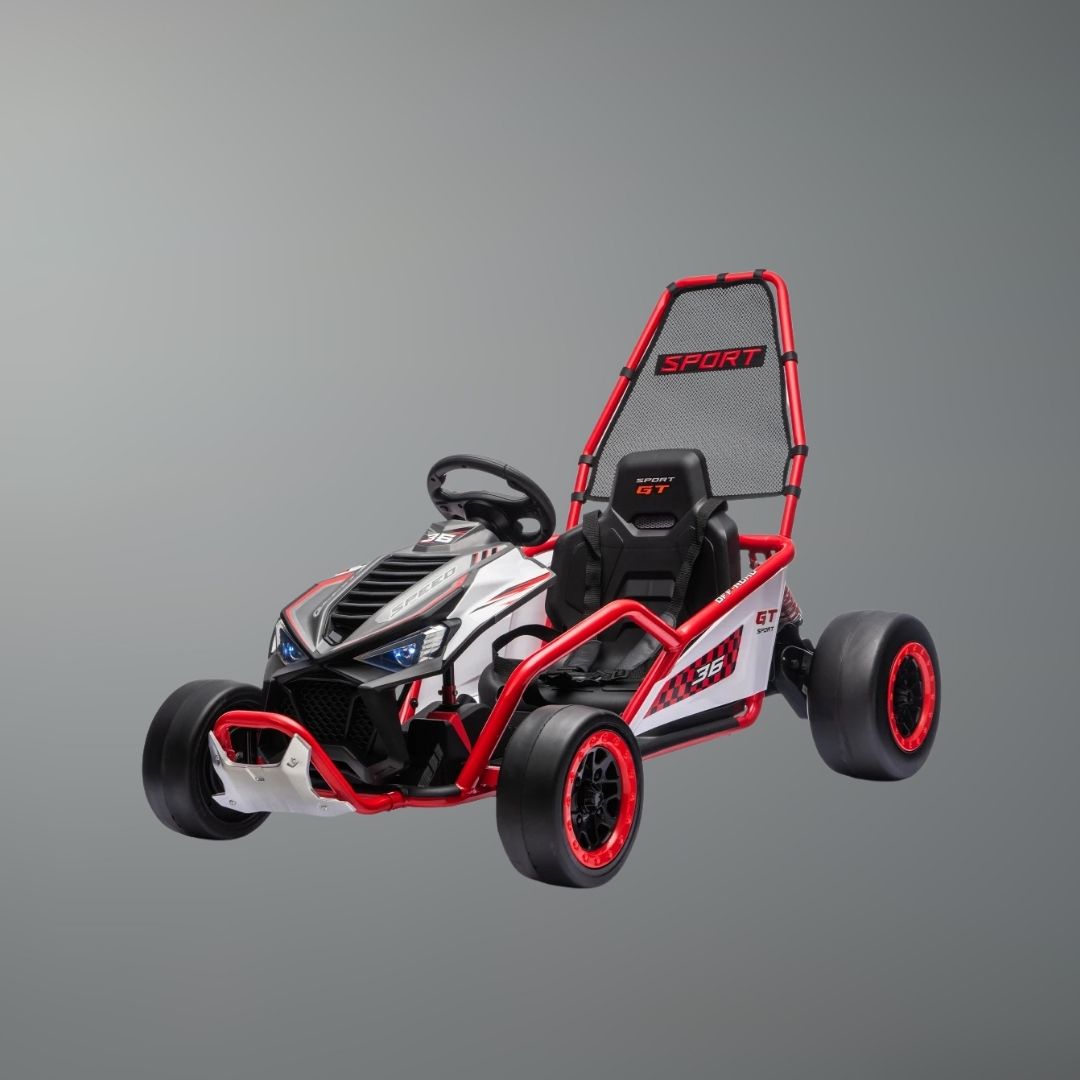 24V 400W Electric Ride On Crazy Go Kart W/Protective Roll Cage & EVA Tires(5 to 12 Years Kid)