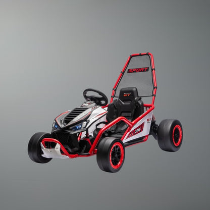 24V 400W Electric Ride On Crazy Go Kart W/Protective Roll Cage & EVA Tires(5 to 12 Years Kid)