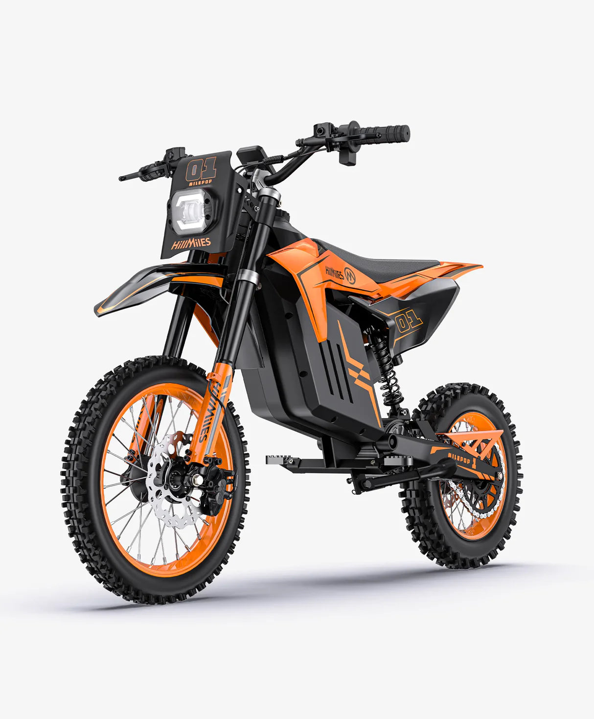 48V HillMiles MilePop Electric Dirt Bike for Teens Adults with Dual Suspension, Hydraulic Brakes, Off-Road Tires