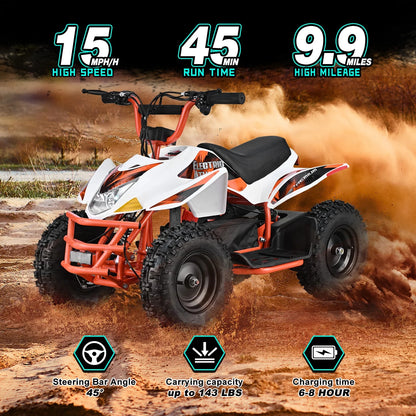 Hoverheart 36V 500W Electric ATV Dirt Quad w/ Disc Brakes | 15 mph