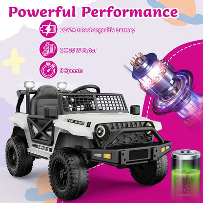 Lil Drivers 12V Kids Ride-On Jeep w/ Music, Suspension & Remote | 1-Seater