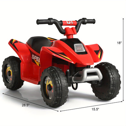 HOMASIS 4WD Kids Electric Quad ATV w/ Parent Lock & Charger | Red