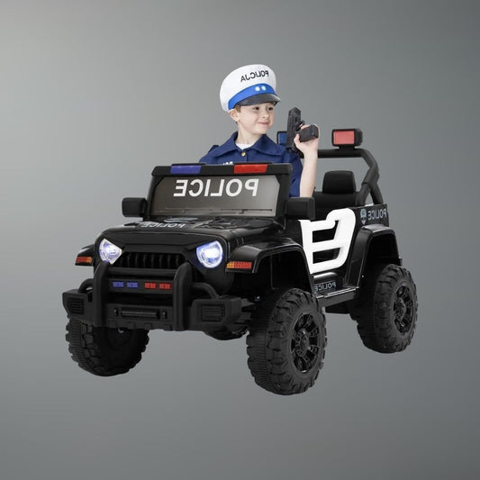 12V Kids Police Ride-On Jeep with Remote Control | Kids Rider