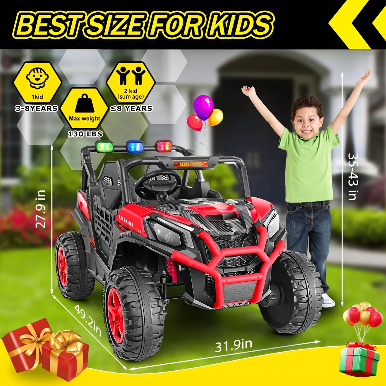 24V Children's Off-road ATV | 2-seater Car