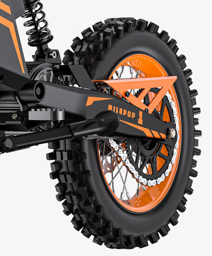 48V HillMiles MilePop Electric Dirt Bike for Teens Adults with Dual Suspension, Hydraulic Brakes, Off-Road Tires