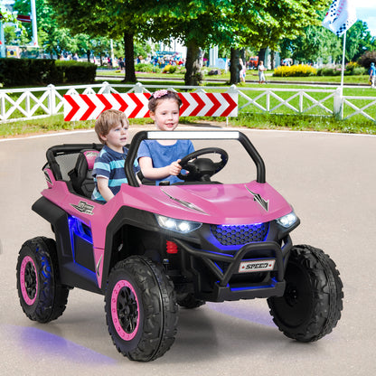 COSTWAY 12V 2-Seater UTV Ride-On Car w/ Remote & Music | Kids Toy
