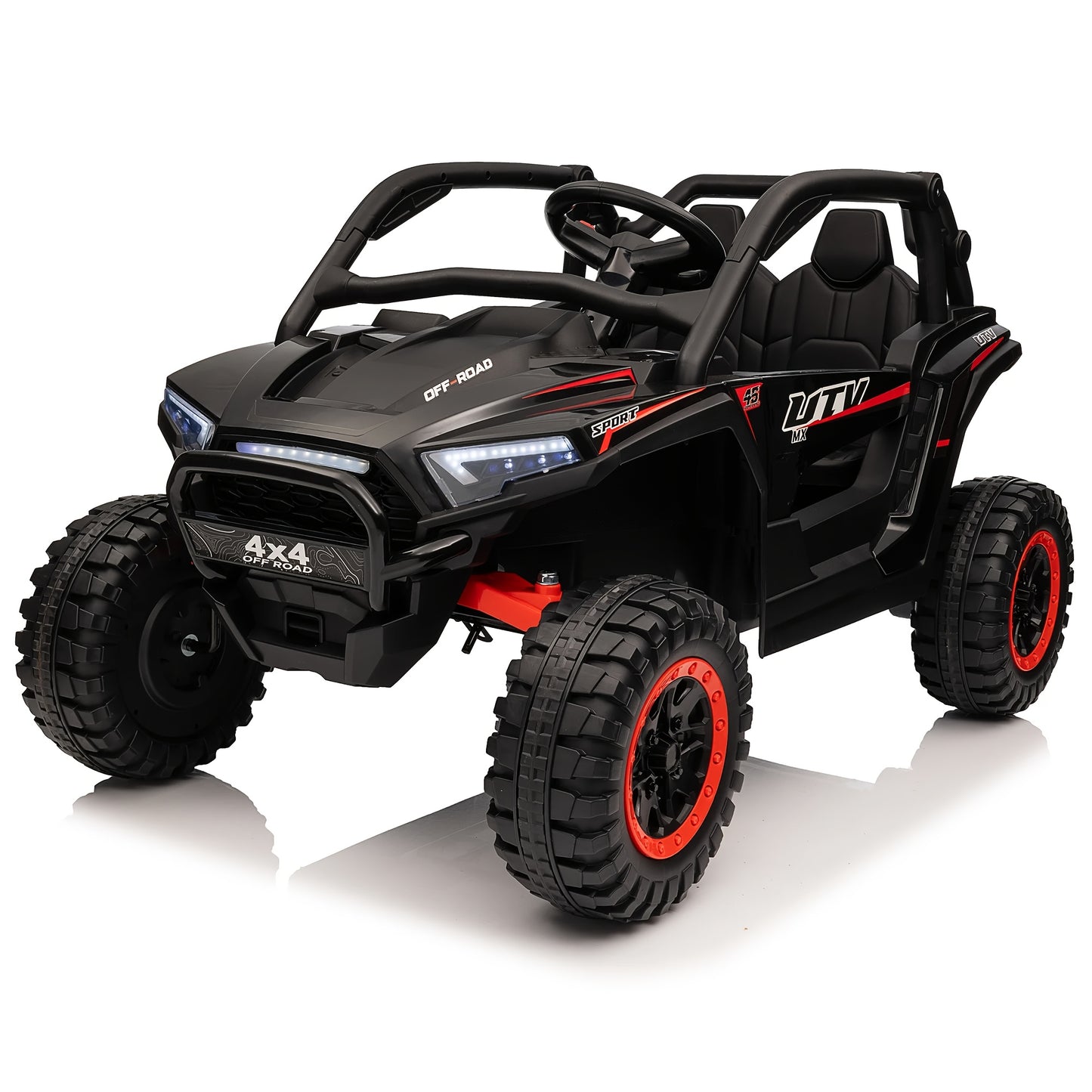 24V XL Kids Electric UTV Children Ride - 2 Seater Off-Road Ride-On W/ Parent Remote Control, 4WD & LED Lights - Extra Large Seat for Ages 3-10
