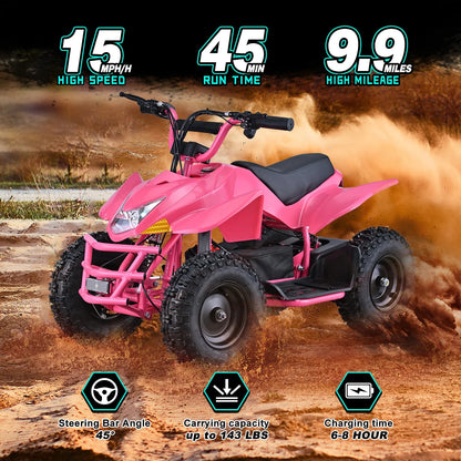 Hoverheart 36V 500W Electric ATV Dirt Quad w/ Disc Brakes | 15 mph