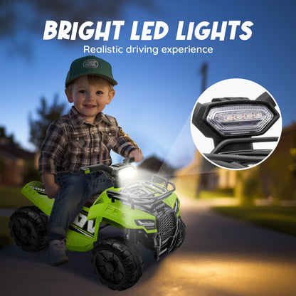 6V Kids Quad ATV w/ Push-Button Go & Treaded Tires - 4-Wheeler Quad ATV