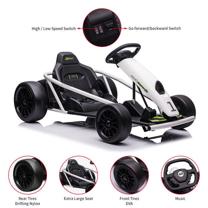 24V Kids/Teens Go-Kart | High-Speed Drifting Ride-On Car - Outdoor Ride for 6-14 Years