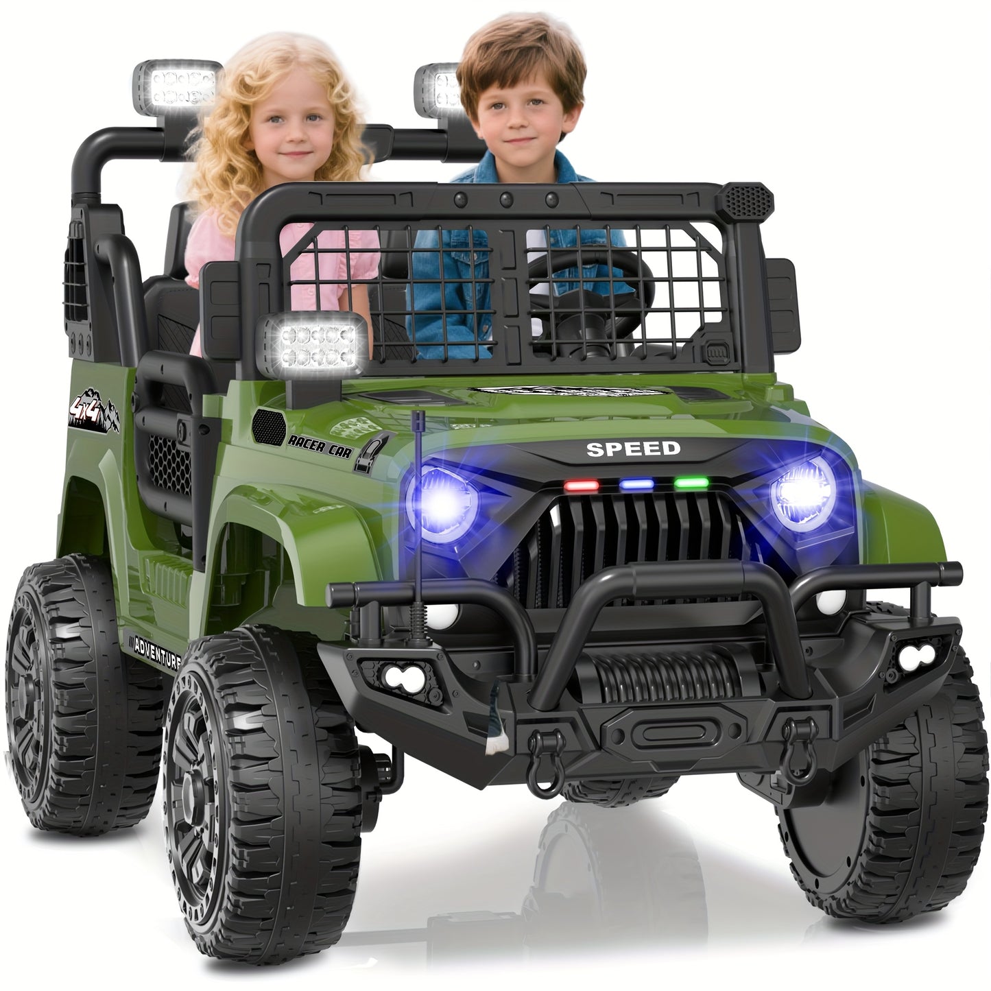 Lil Drivers 24V 2-Seater Ride-On Jeep w/ Remote & 22” Seat | 4WD