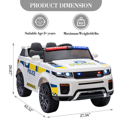 GAOMON 12V Kids Police Ride-On Truck w/ Remote, Lights & Music | 1-Seater