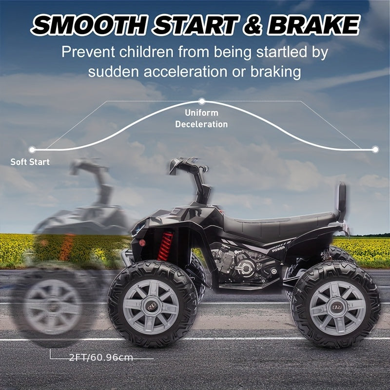 24V Kids Electric ATV for Kids | 4-Wheeler Drive ATV | Battery Powered Electric Vehicle for Kids | Music,Spring Suspension